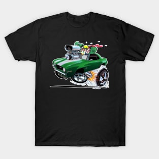 Z RATED 69 Camaro Green white stripe T-Shirt